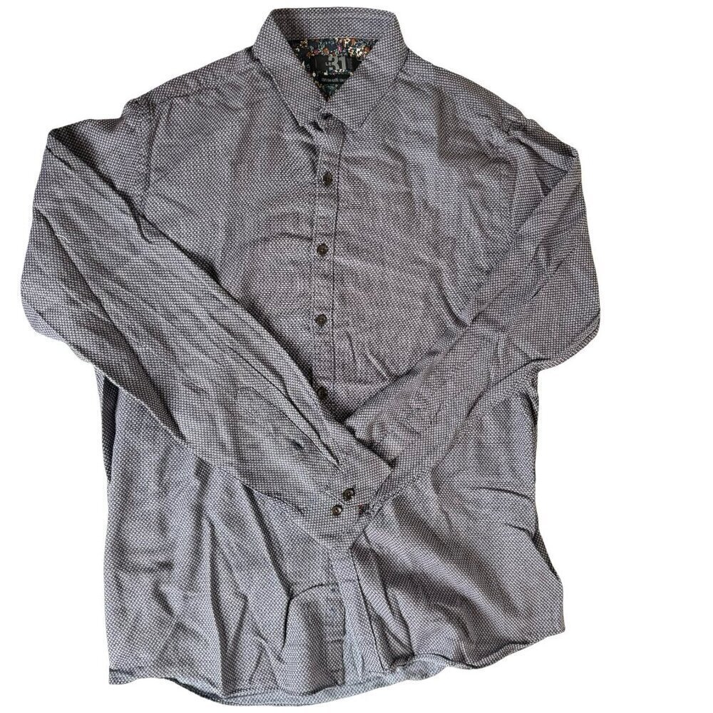 100% Cotton Simons Le 31 Slim Fit Dress Shirt - Picture 2 of 6